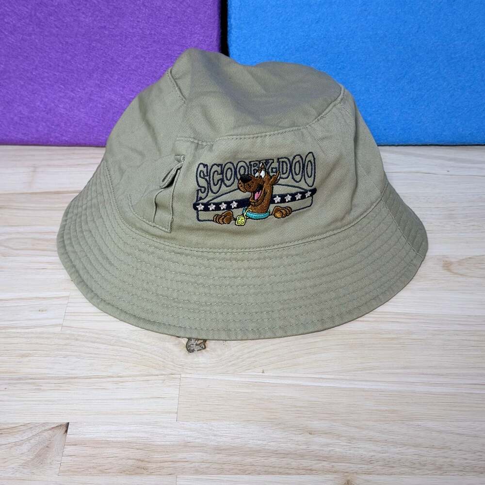 Vintage 1999 Cartoon Network Scooby-Doo Embroidered Olive Green Bucket Hat